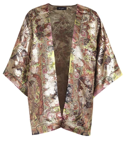 Shop Etro Jacquard Silk-blend Jacket In Multicoloured