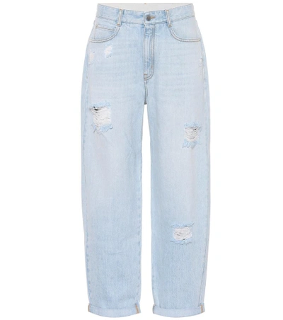 Shop Stella Mccartney Distressed Boyfriend Jeans In Blue
