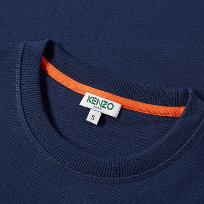 Shop Kenzo Tiger Face Crew Sweat In Blue