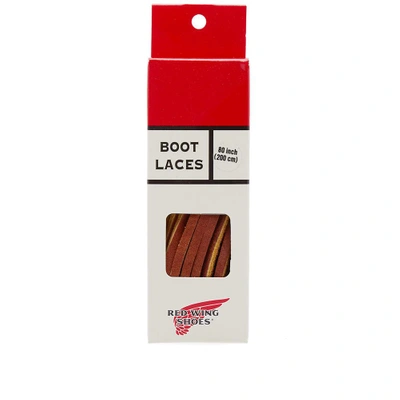 Shop Red Wing 80" Chestnut Leather Laces In Brown