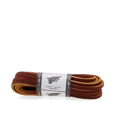 Shop Red Wing 80" Chestnut Leather Laces In Brown