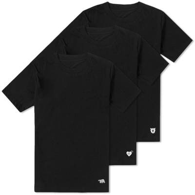 Shop Human Made Tee - 3 Pack In Black