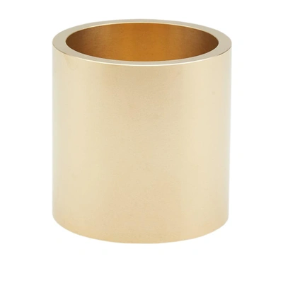 Shop Minimalux Machined Brass Pot 60 In Gold