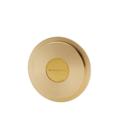 Shop Minimalux Machined Brass Pot With Lid 30 In Gold