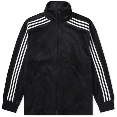 Shop Adidas Originals Adidas Velour Bb Track Top In Black