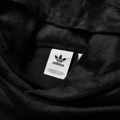 Shop Adidas Originals Adidas Velour Hoody In Black