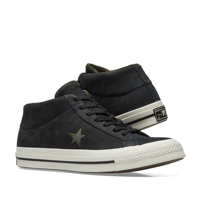 Shop Converse One Star Mid Camo Pack In Black