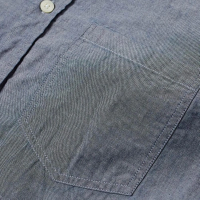 Shop Norse Projects Anton Chambray Shirt In Blue