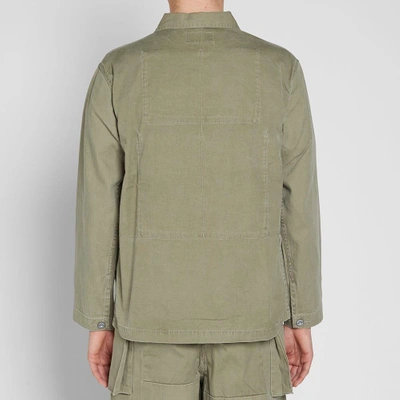 Shop Nigel Cabourn Lybro Mixed Field Jacket In Green