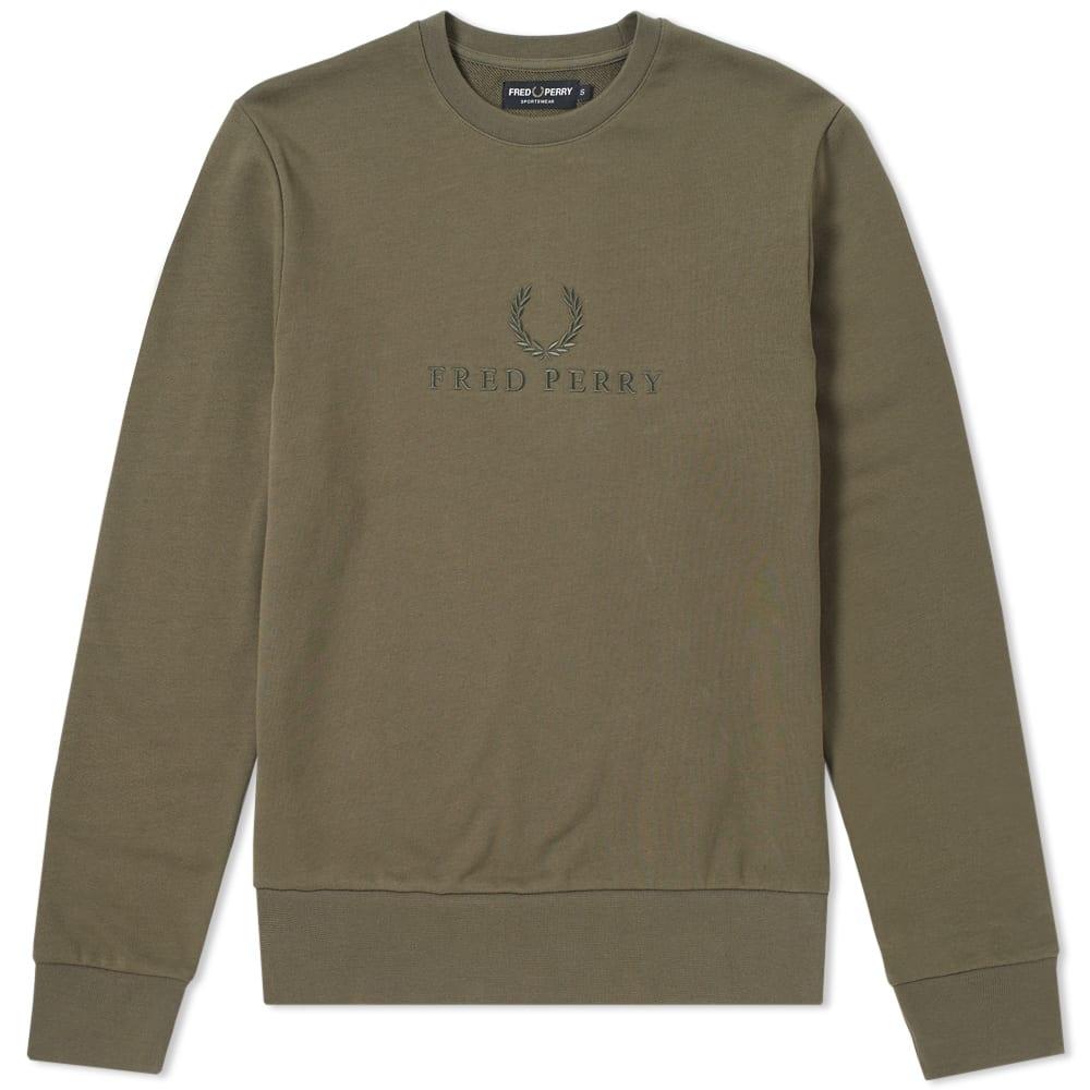 fred perry tonal embroidered sweatshirt