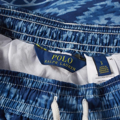 Shop Polo Ralph Lauren Indigo Blanket Traveller Swim Short In Blue
