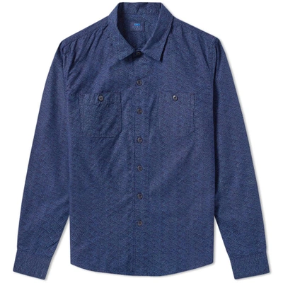 Shop Edwin Cell Shirt In Blue