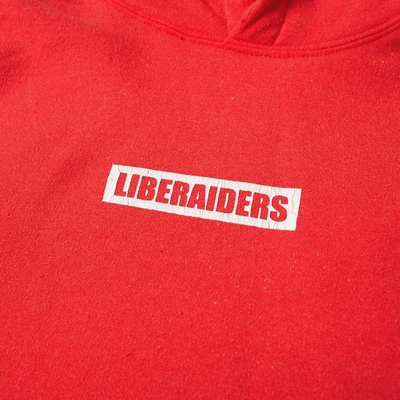 Shop Liberaiders Box Logo Popover Hoody In Red