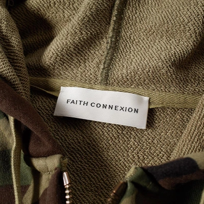 Shop Faith Connexion Laced Zip Hoody In Green
