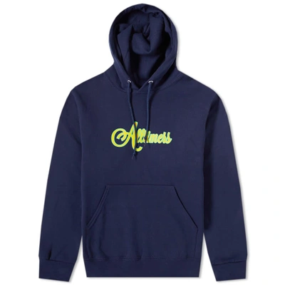 Shop Alltimers Cursive Hoody In Blue