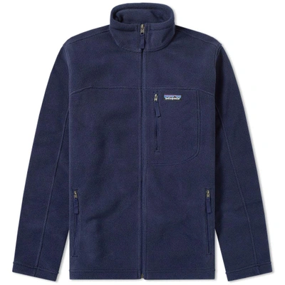 Shop Patagonia Classic Synchilla Jacket In Blue