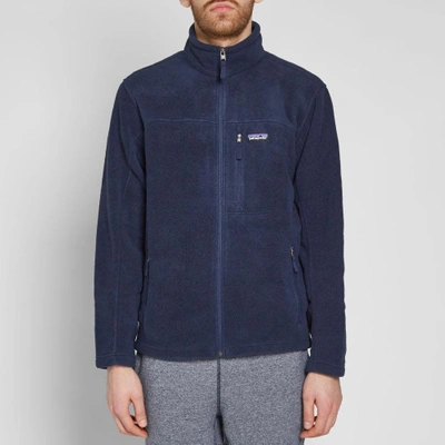 Shop Patagonia Classic Synchilla Jacket In Blue