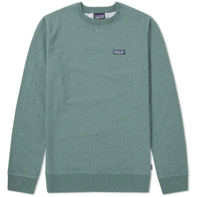 Shop Patagonia P-6 Label Midweight Crew Sweat In Green