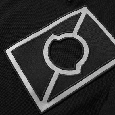 Shop Moncler X Craig Green Reflective Cutout Logo Polo Shirt In Black
