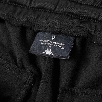 Shop Marcelo Burlon County Of Milan Marcelo Burlon X Kappa Tape Pant In Black