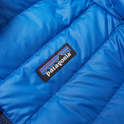 Shop Patagonia Down Sweater Jacket In Blue