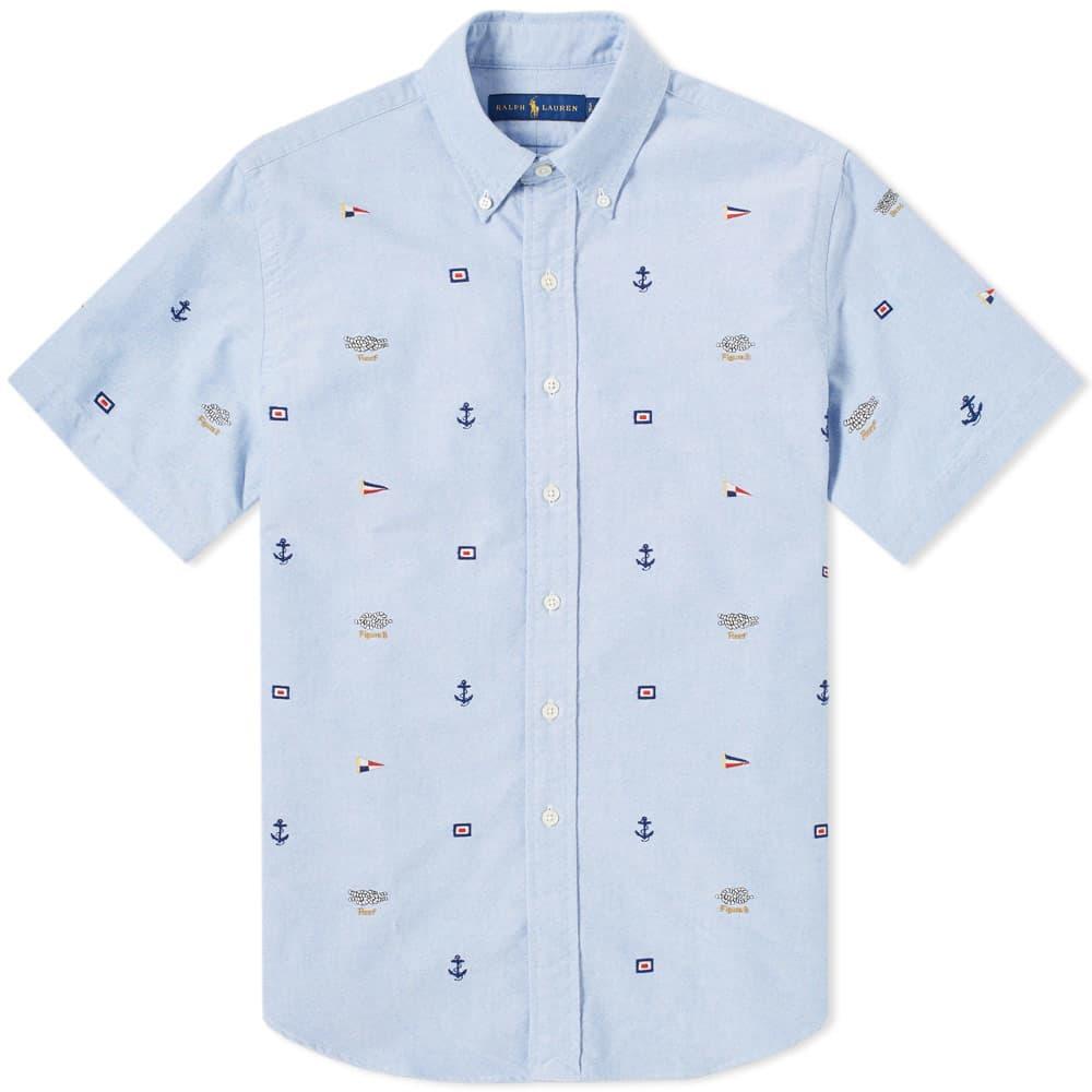 short sleeve button up polo ralph lauren