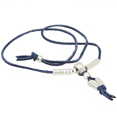 Shop Maple X Justin Rivard Bead Necklace In Blue