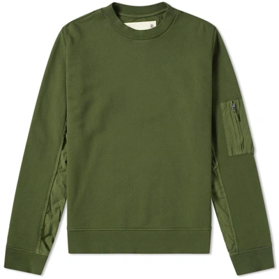 Shop Tim Coppens Ma-1 Bomber Crew Sweat In Green