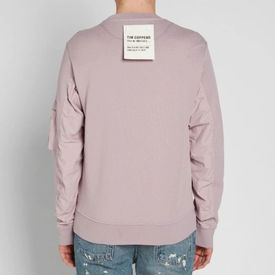 Shop Tim Coppens Ma-1 Bomber Crew Sweat In Pink