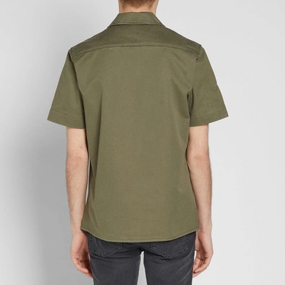Shop Tim Coppens Rose Embroidered Bowling Shirt In Green