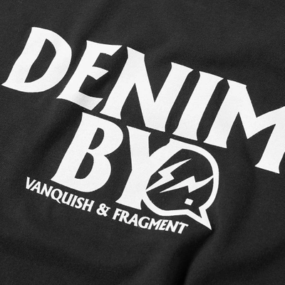 Shop Vanquish Denim By  & Fragment Logo Print Tee In Black