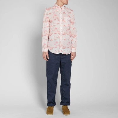 Shop Engineered Garments Button Down 19th Century Shirt In Pink