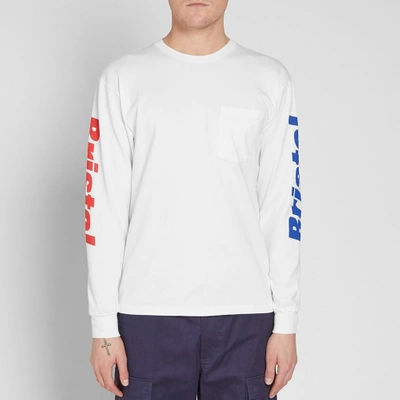 Shop F.c. Real Bristol Long Sleeve Combination Tee In White