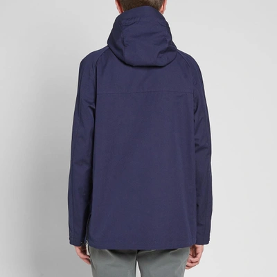 Shop Norse Projects Frank Cotton Hooded Jacket In Blue