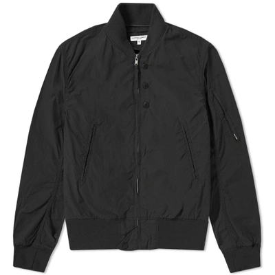 Shop Engineered Garments Aviator Jacket In Black