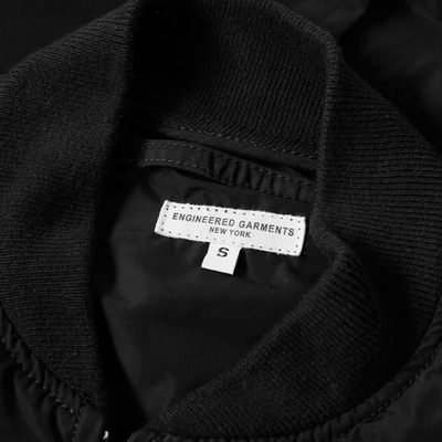 Shop Engineered Garments Aviator Jacket In Black