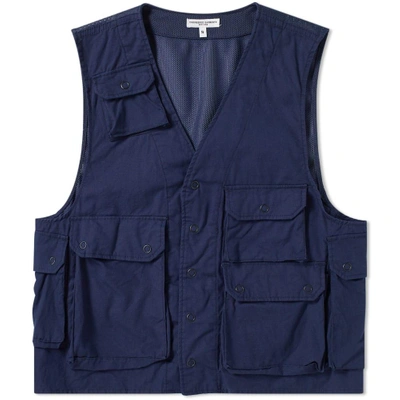 Shop Engineered Garments C-1 Radio Vest In Blue