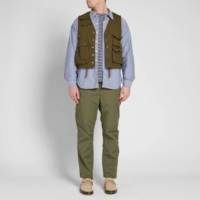 Shop Engineered Garments C-1 Radio Vest In Green