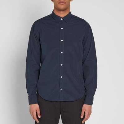 Shop Save Khaki Poplin Easy Shirt In Blue