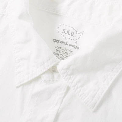 Shop Save Khaki Poplin Easy Shirt In White