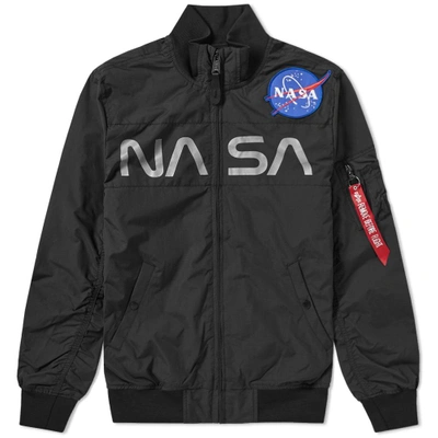 Shop Alpha Industries Nasa Jacket In Black