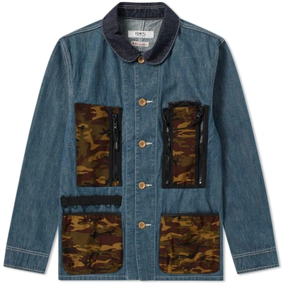 Shop Fdmtl Mspc Coverall Jacket In Blue
