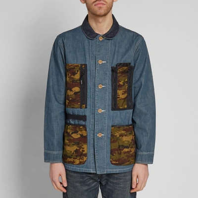 Shop Fdmtl Mspc Coverall Jacket In Blue