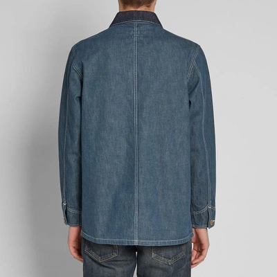 Shop Fdmtl Mspc Coverall Jacket In Blue