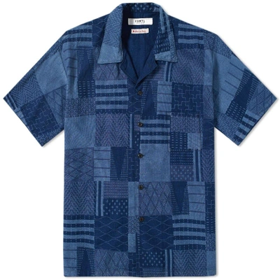Shop Fdmtl Sashiko Hs Shirt In Blue