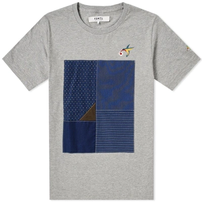 Shop Fdmtl Patchwork Tee In Grey