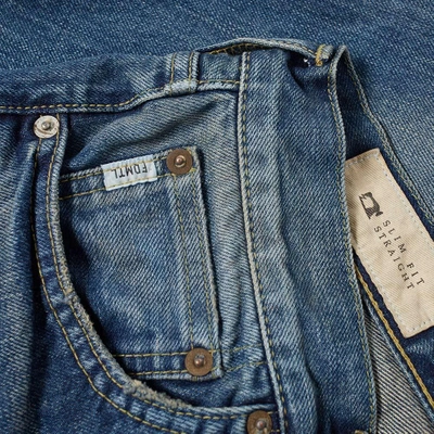 Shop Fdmtl Slim Fit Trace Jean In Blue