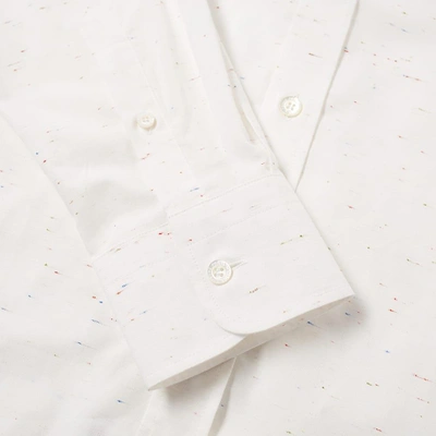 Shop Maison Kitsuné Button Down Flecked Classic Shirt In Neutrals