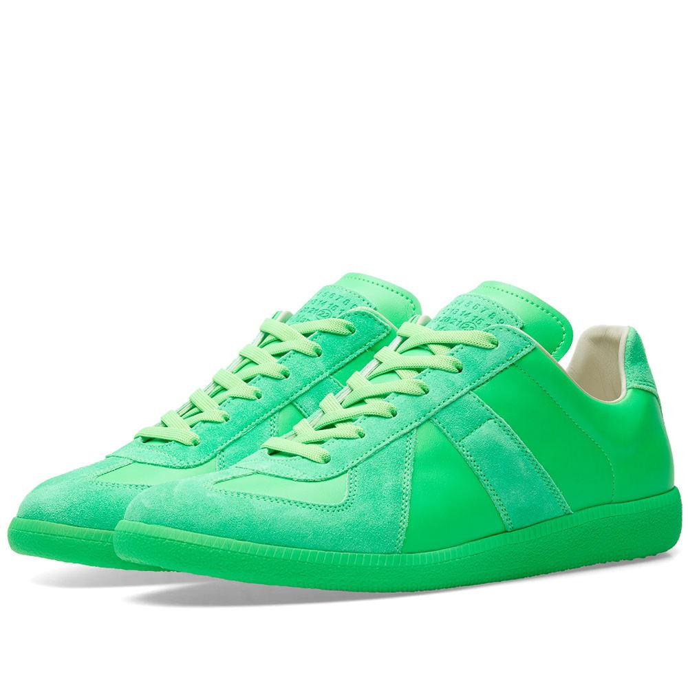 maison margiela green sneakers