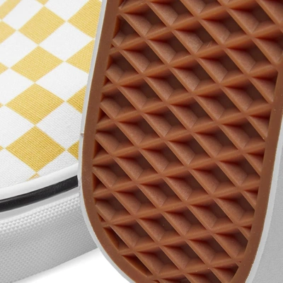 Shop Vans Classic Slip On Checkerboard In Yellow